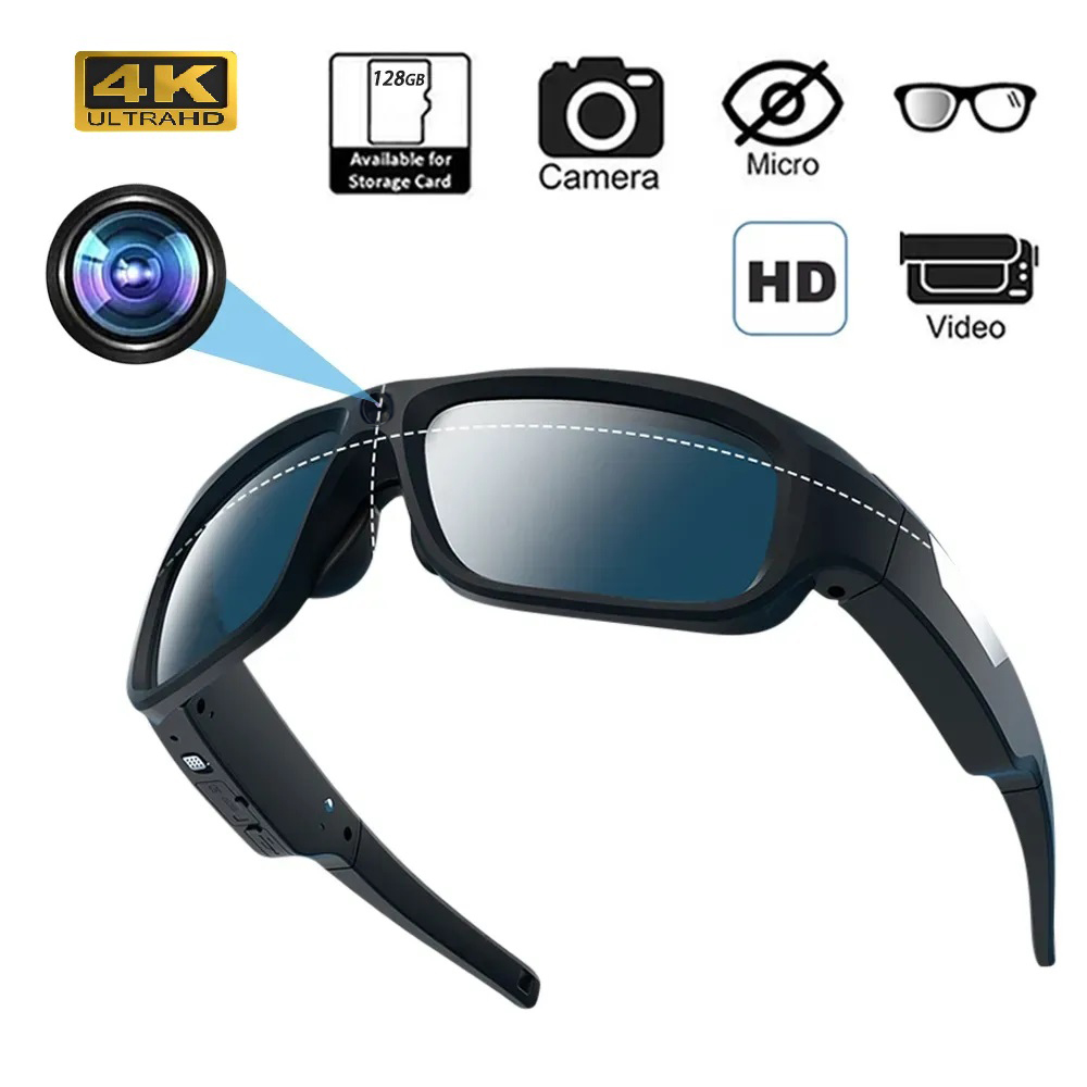 4K HD Smart Glasses Camera Min - Outdoor Sport Glasses 评论和价格