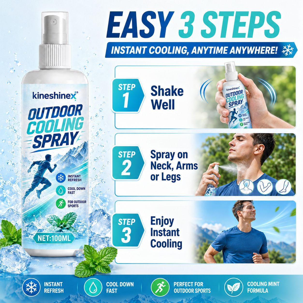 Outdoor Cooling Spray 100ml–In - Outdoor Sport Activity 评论和价格