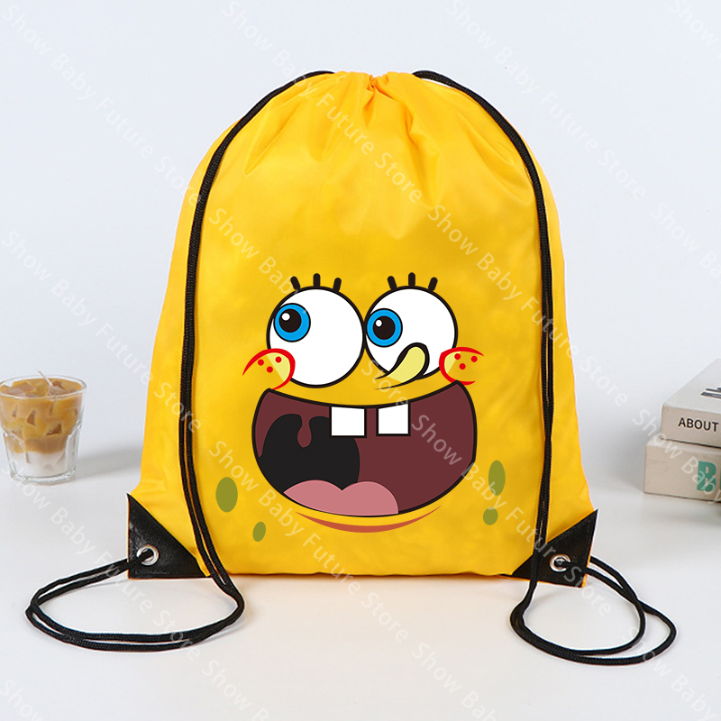 43x34CM Spongebobs Drawstring  - Outdoor Sport Backpack 评论和价格