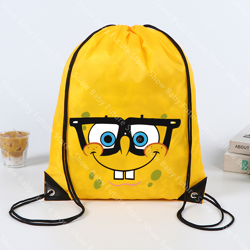 43x34CM Spongebobs Drawstring  - Outdoor Sport Backpack 评论和价格