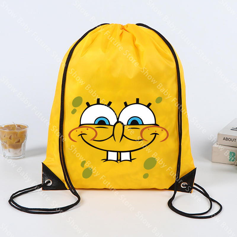43x34CM Spongebobs Drawstring  - Outdoor Sport Backpack 评论和价格