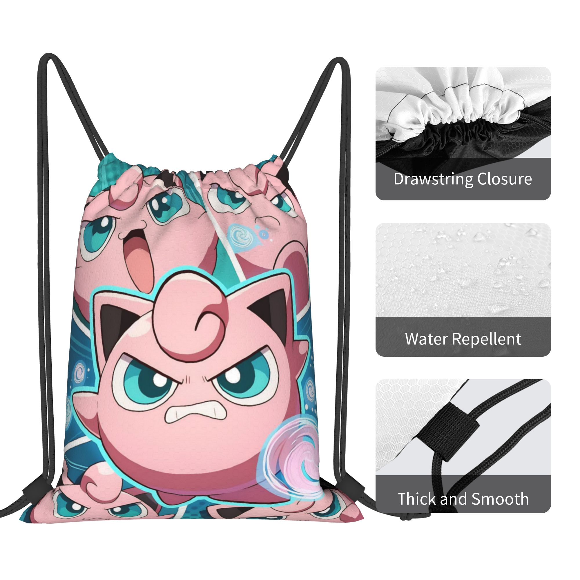Jigglypuffs Pink Kawaii Drawst - Outdoor Sport Backpack 评论和价格