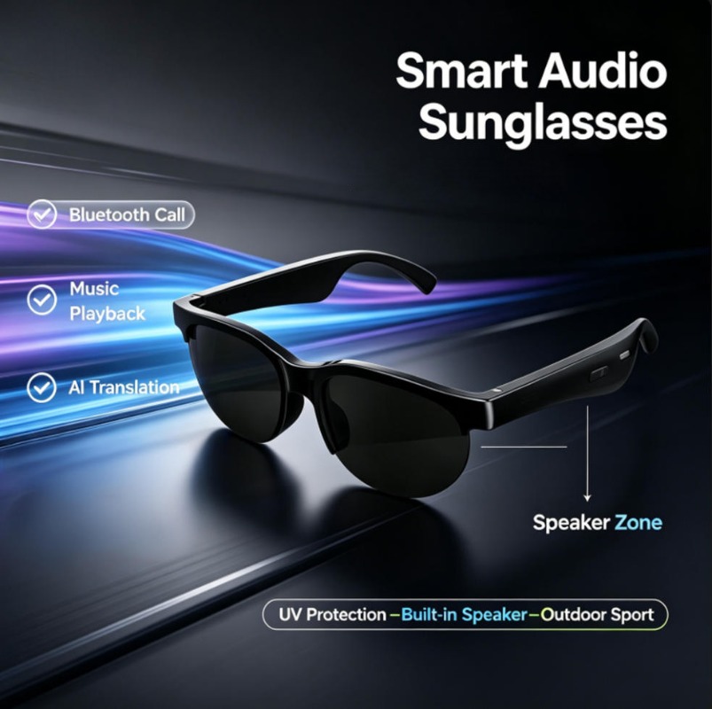 Smart Audio Sunglasses Bluetoo - Outdoor Sport Glasses 评论和价格